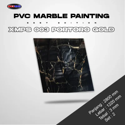 PVC Marble Sheet - XMPS 001 Portoro Gold