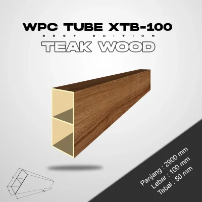 WPC Tube 100 - Teakwood