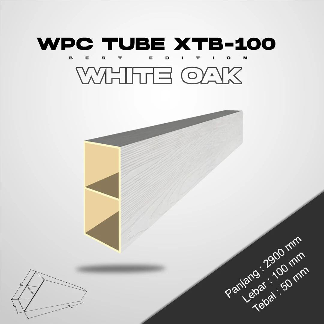 WPC Tube 100 - Whiteoak