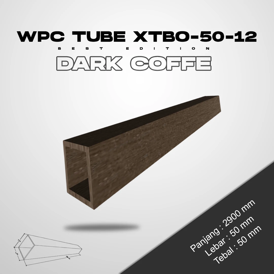 WPC Tube 50 Outdoor - Dark Coffe